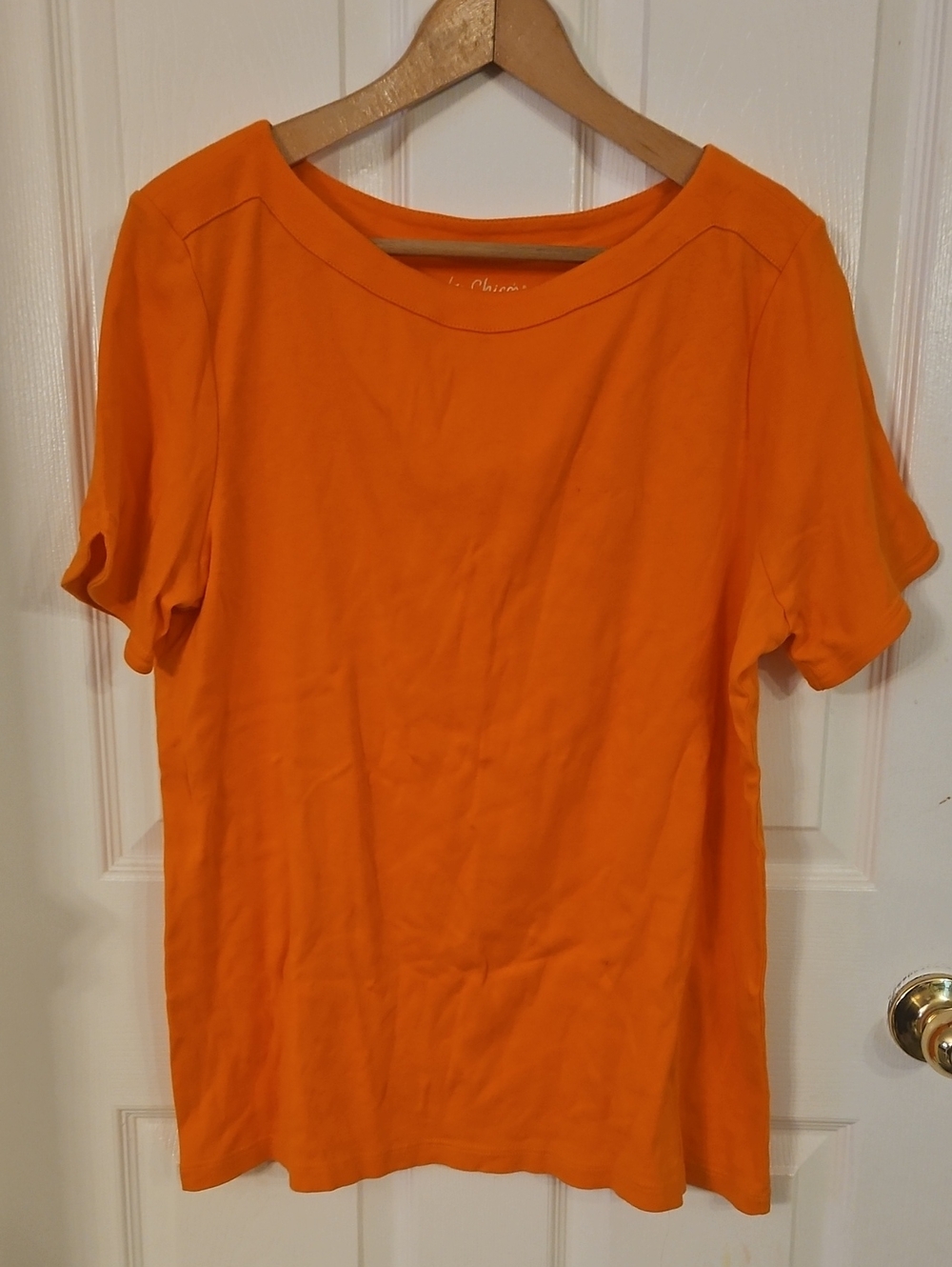 Chico's Vibrant Orange Short-Sleeve Crew Tee
